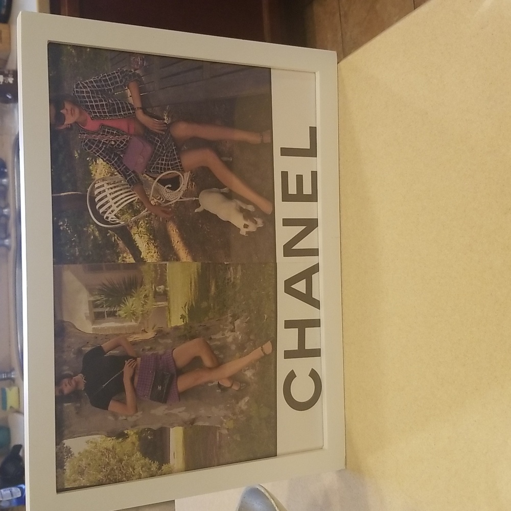 Framed Fashion Art Advertisement 15" X 11"